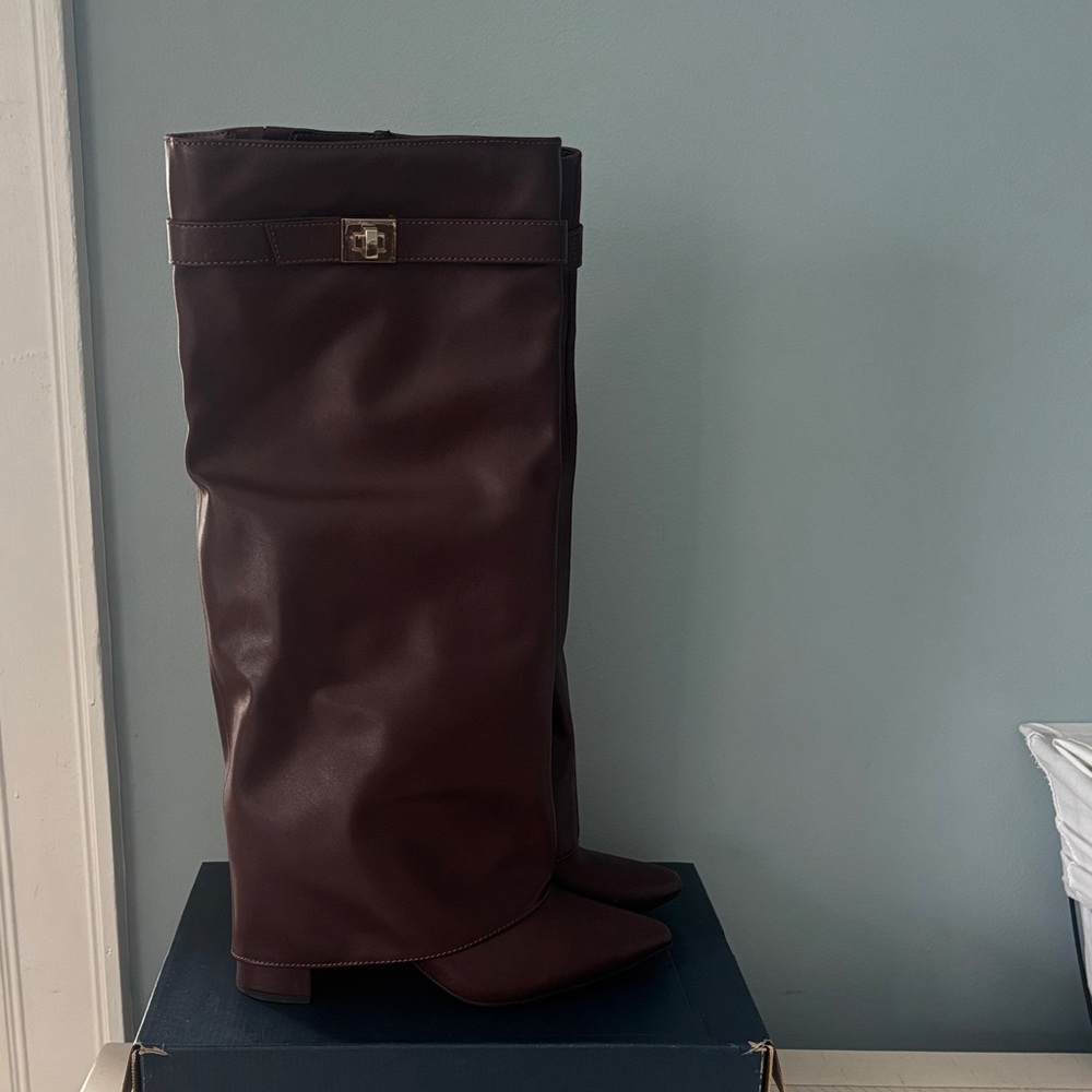 A New Day Women's Over the Knee Dark Brown Boots